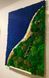 Moss, Wood and Decorative Stone Panel - 100x60 cm