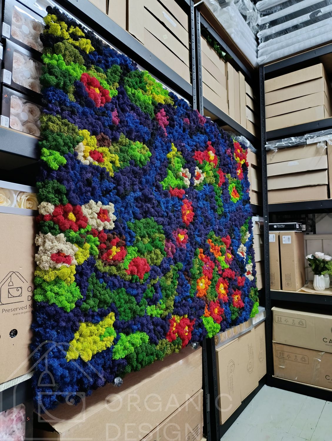 Colored Moss Wall Panel - Reindeer Moss - 120x60 cm