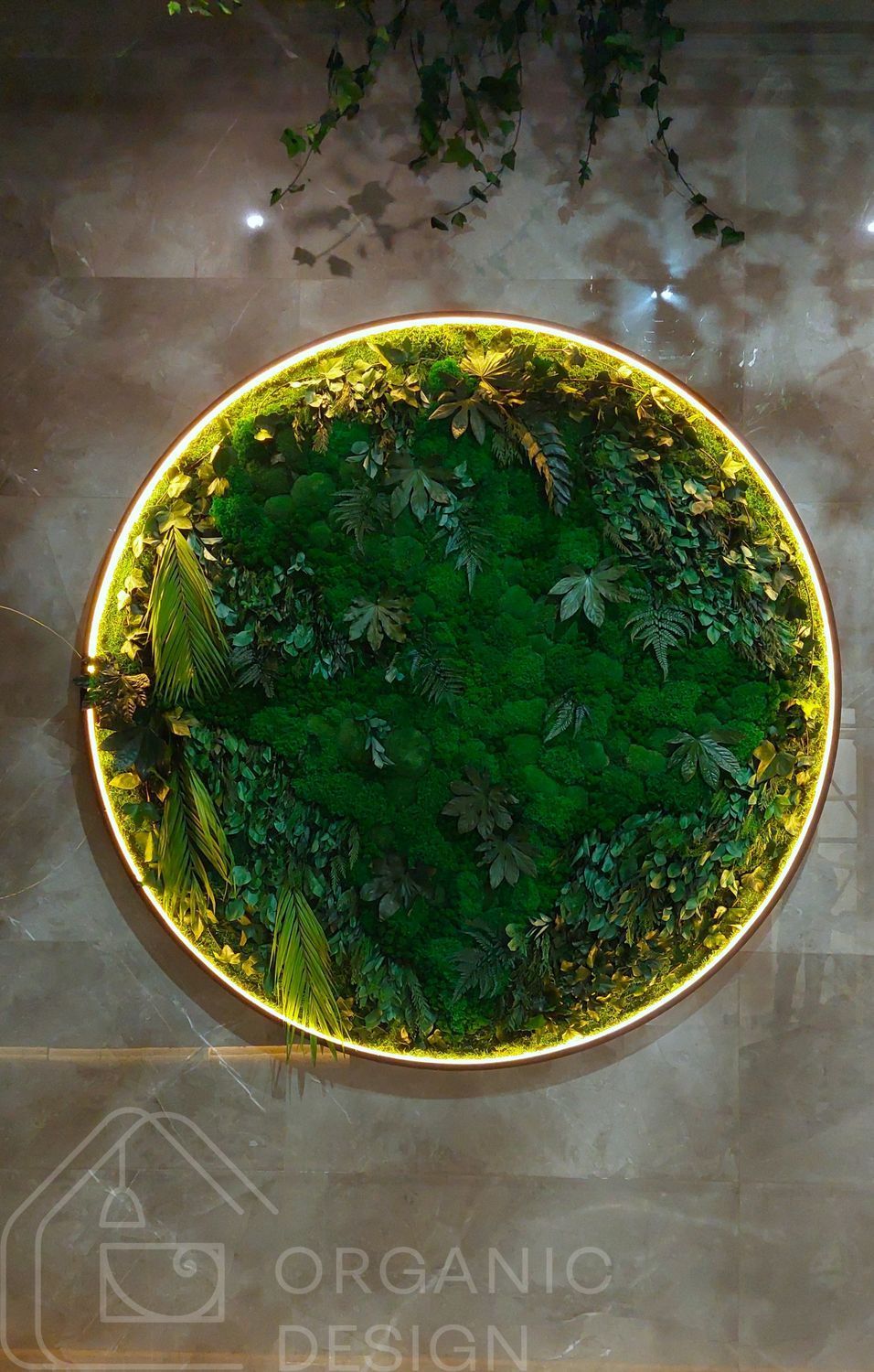 Preserved Moss Panel - Round 200 cm