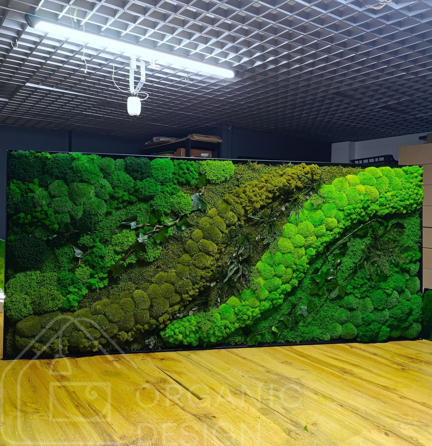 Картина из Мха - 180x80 см - Натуральный Мох