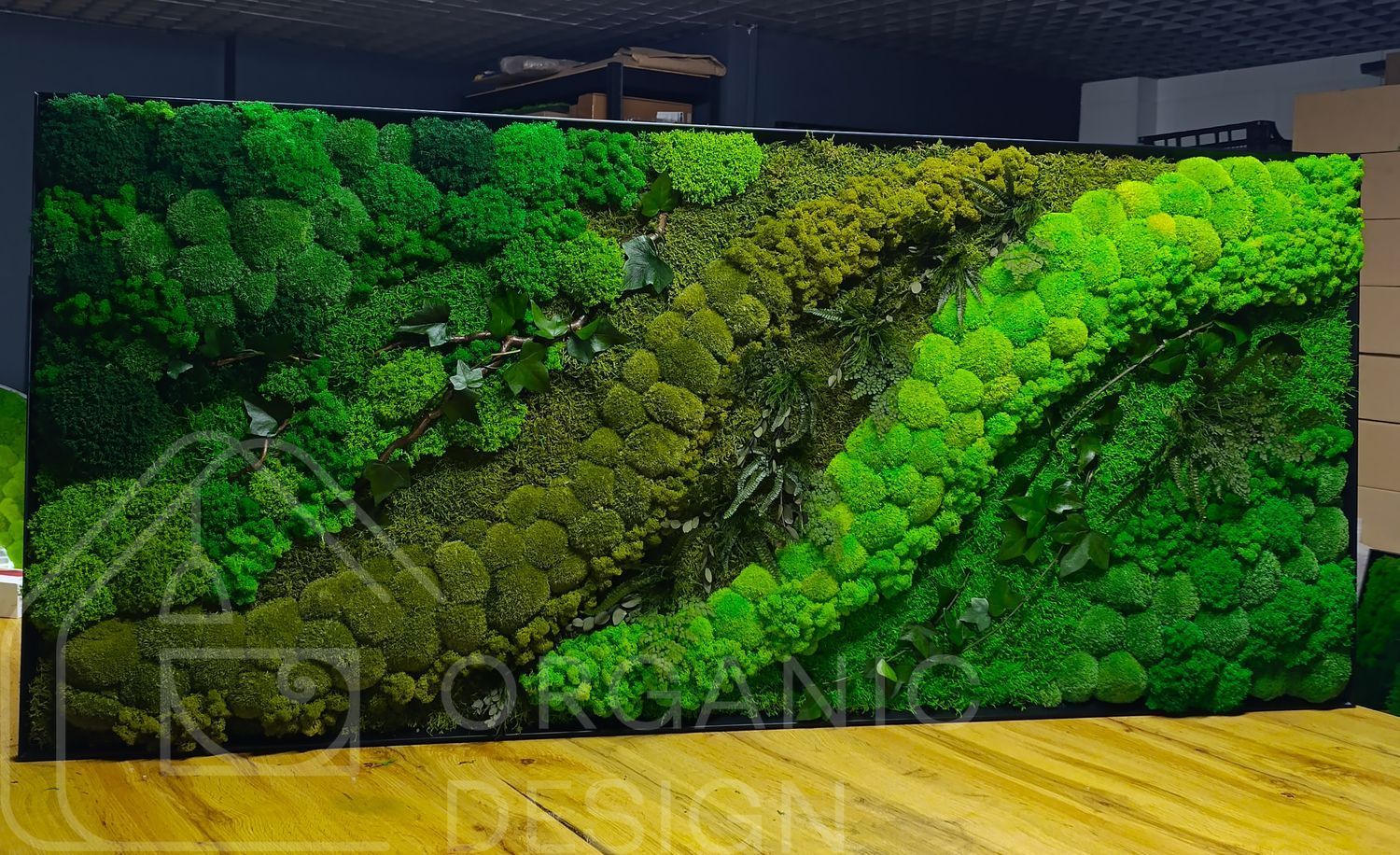 Картина из Мха - 180x80 см - Натуральный Мох