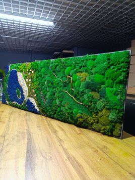 Картина з Натурального Моху - 200x80 см