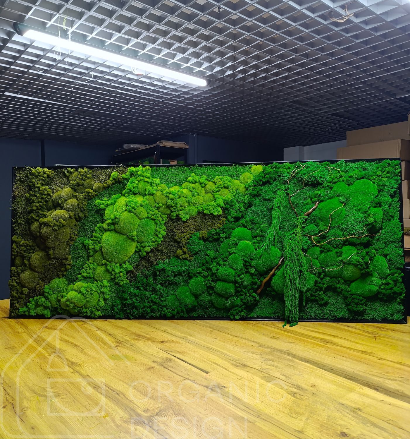 Moss Wall Art - 180x60 cm - Moss with 3D Effect